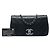 Chanel Black Medium Diamond Embossed Calfskin New Chic Flap Nero - vista 7