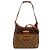 Louis Vuitton Brown Monogram Reverse Dauphine Hobo PM Castaño