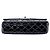 Chanel Black Medium Classic Patent Double Flap Negro - vista 3
