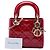 Autre Marque Dior Red Mini Patent Cannage Lady Dior - view 7