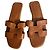 Sandales Hermès Oran en cuir marron