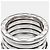 Bulgari Anello Bvlgari B.ZERO1 a 5 bande in oro bianco 18K - vista 4