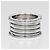 Bulgari Anello Bvlgari B.ZERO1 a 5 bande in oro bianco 18K - vista 8