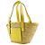 Borsa Tote piccola Loewe in rafia gialla e pelle Giallo - vista 2