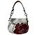 Mini borsa monospalla Coach Poppy con motivo floreale Bianco Rosso