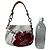 Mini borsa monospalla Coach Poppy con motivo floreale Bianco Rosso - vista 9