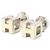 Hermès Hermes Cage d'H 604505FP Stecker-Ohrringe Weiß Roh - Ansicht 2