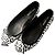 Autre Marque Saint Laurent Bailarinas de Pony Hair Estampado Leopardo Negro Blanco Estampado de leopardo