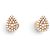 NUOVI ORECCHINI DJULA GRANDI A PERA ORO ROSA 18K 1.7GR DIAMANTI D'oro
