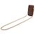 Pochette Chanel Coco Mark Chain Marrom - vista 2