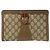 Pochette Gucci Marrone Beige in Tela
