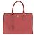 Prada Saffiano Tote mit Dreieckslogo Rot