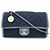 Borsa a tracolla Chanel Medallion Matelassé con catena W Blu