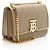 Borsa a tracolla Small con patta e catena in pelle goffrata Burberry TB Monogram Marrone Beige - vista 2