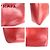 Prada Perforated Leather Suede Tote Red - view 6