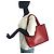 Prada Perforated Leather Suede Tote Red - view 7