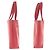 Prada Perforated Leather Suede Tote Red - view 8