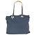 Borsa Tote Prada Tessuto con logo triangolare Blu