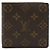 Portafoglio bi-fold Louis Vuitton Monogram Marrone
