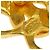 Chanel Vintage CC Flower Clip-On Metal D'oro - vista 5
