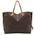 Louis Vuitton Monogram Neverfull GM Tote Bag Braun Weiß Monogramm
