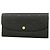 Louis Vuitton Monogram Empreinte Portefeuille Emilie Long Wallet Nero