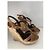 Sandali con zeppa Burberry in pelle marrone - vista 2