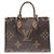 Borsa Louis Vuitton Monogram Giant OnTheGo MM Marrone