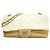 Borsa a tracolla Chanel Matelassé Marrone Bianco