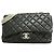 Borsa a tracolla Chanel in pelle nera Nero