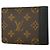 Cartera Bill Monogram Macassar Louis Vuitton Castaño Negro