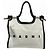 Bolso Tote Marni Marcel Canvas Negro Blanco