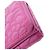 Cartera tri-fold Chanel 70614 de piel de cordero rosa - vista 4