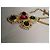 Collana Chanel con Pendente a Croce e Perle Rosso D'oro Verde - vista 4