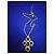Collana Chanel con Pendente a Croce e Perle Rosso D'oro Verde - vista 6
