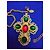 Collana Chanel con Pendente a Croce e Perle Rosso D'oro Verde - vista 8