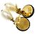 Orecchini a clip Chanel Vintage Round CC Dangle in metallo con perle sintetiche D'oro - vista 4