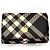 Cartera tri-fold de piel Burberry Negro