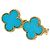 Orecchini Van Cleef & Arpels Vintage Alhambra Turquoise