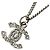 Chanel Silberkette mit Strass