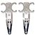 Triomphe Céline Celine Pinzas para el pelo plateadas - Set de 2 Plata