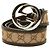 Cintura Gucci GG Canvas Interlocking G Marrone