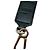Loewe Anagram Design Leather Bag Strap Black White - view 5