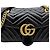 Borsa a tracolla in pelle nera GUCCI GG Marmont Nero
