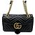Borsa a tracolla in pelle nera GUCCI GG Marmont Nero - vista 2