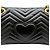 Borsa a tracolla in pelle nera GUCCI GG Marmont Nero - vista 3