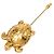 Spilla vintage Chanel Coco Mark con motivo a tartaruga D'oro