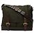 Bolsa Messenger Prada em nylon cáqui e couro Caqui