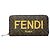 Fendi Zucca Rundes Long-Wallet mit Reißverschluss Braun Gelb