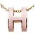 Hermès Hermes Pop H Anhänger Halskette Pink Golden
